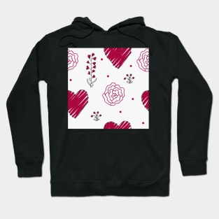 Elegance Seamless pattern with flowers Hoodie